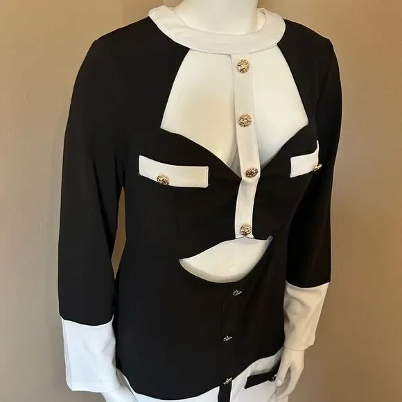 NWT Classic Chic Black/White Dress - Size 2X - Picture 11 of 16